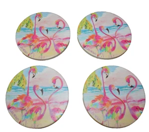 4er Set Ellen Negley Flamingo Untersetzer - Bild 1 von 2