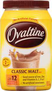 Nestle Ovaltine Classic Malt Beverage, 12 Ounce Canisters, Pack of 6