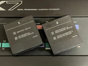 YAMAHA DX7 Voice Rom Date DX7 VOICE ROM 1 and 2 set Yamaha Cartridge 002　used JP - Picture 1 of 4