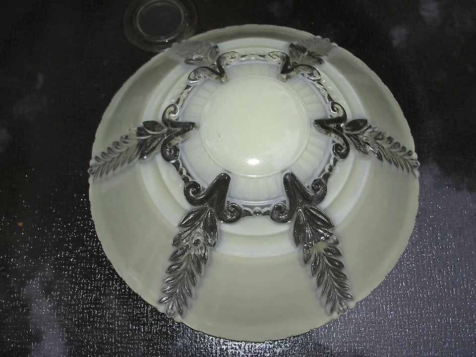 Vintage Yellow Glass Ceiling Shade 10.25" - Image 1 of 1