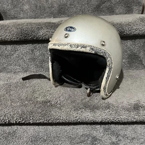 70s HA HIROTAKE ARAI Motorcycle Helmet Vintage 1966 Rare Size B 7 1/8 - 7 1/2 - Picture 1 of 7