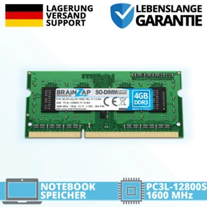 Portátil MacBook 4 GB DDR3 RAM SODIMM 1Rx8 PC3L-12800S-11-12-B4 1,35 V CL11 - Imagen 1 de 1