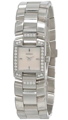 Reloj para mujer MOVADO ELIRO MOP esfera diamante SS 84-A1-1431 (D) - pantalla de tienda Foto 1 de 3