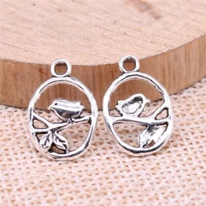 200 Pcs Tibetan Silver Bird Charms Pendant 18x12MM Diy Jewelry Making C15274 - Picture 1 of 3