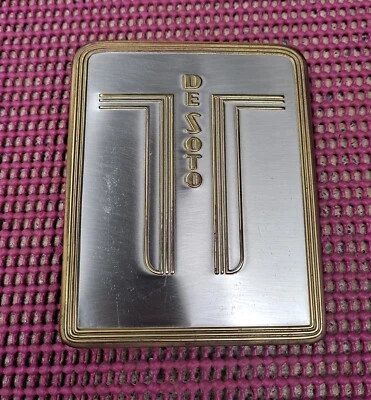 Rádio MoPar 1937 37 Desoto Deluxe personalizado S3 NOS placa de exclusão - Imagem 1 de 4