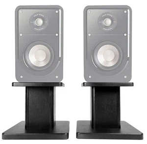 (2) 8” Black Bookshelf Speaker Stands For Polk Audio S20 Bookshelf Speakers - Picture 1 of 7