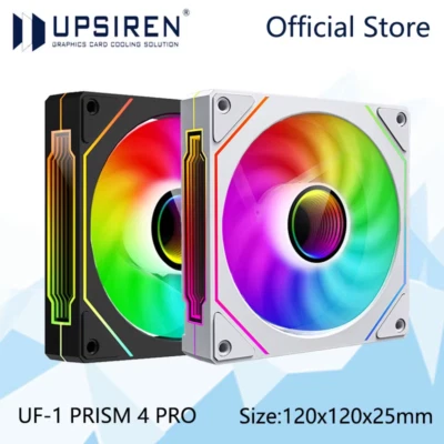 UF-1 PRISM 4 PRO Computer Chassis Quiet Fan,12Cm ARGB 4 Pin PWM 12V 600-1500RPM