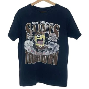 Vintage New Orleans Saints Shirt Adult Medium "Taz" 1990 90s Single Stitch - Picture 1 of 3