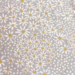 Joann Super Snuggle Flannel - Prewashed 34" x 42" -  Gray Daisies - Picture 1 of 2