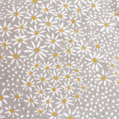 Joann Super Snuggle Flannel - Prewashed 34" x 42" -  Gray Daisies - Image 1 of 2