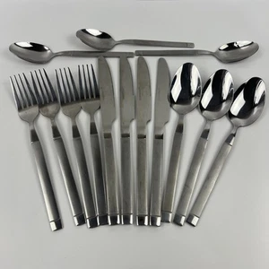 Farberware 14-teiliges Besteckset Edelstahl Gabeln Messer Löffel - gebraucht - Bild 1 von 18