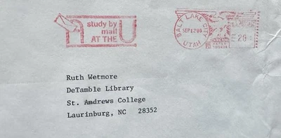 US University Meter Cover(31) +1980 Univ Utah +Study By Mail at UU +Remote Ed? - Image 1 of 3