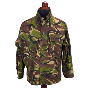 Camisa camuflada del ejército británico militar combate bosque DPM 160/104 grande cremallera corta - Imagen 1 de 10