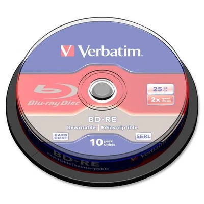 Verbatim Americas Llc 43694 Bd-Re 25Gb 2X Branded 10Pk Spindle Box Taa - Image 1 of 2