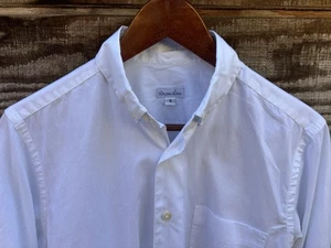 Steven Alan Single Needle Men's Small Shirt White w/ Blue Pinstripe Made in USA - Picture 1 of 21