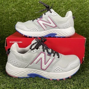 New Balance 410v8 Trail Running Shoes Women’s Size 7 Grey/Blue WT410LR8 New - Picture 1 of 6