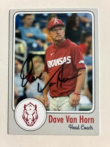 DAVE VAN HORN Autogramm ARKANSAS RAZORBACKS WORLD SERIES HOF Custom Karte signed - Bild 1 von 2