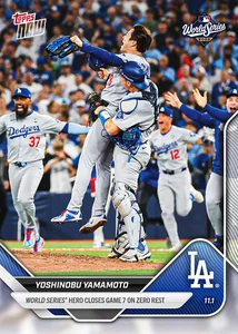 2025 MLB Topps Now Yoshinobu Yamamoto WS Hero Closes Game 7 on Zero Rest 925 MVP - Picture 1 of 5