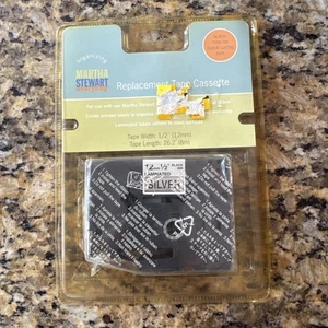 Martha Stewart Label Maker Replacement Tape Black on Silver LUSTRE TAPE MTZ-931 - Picture 1 of 3