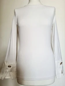 Me+Em Women's White Top Blouse Cotton Size 8 ME & EM T-shirt - Picture 1 of 8