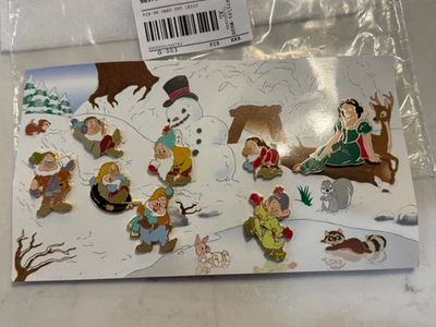Snow White and the Seven Dwarfs - Holiday - 8 Pin Set on artist card - LE 500 - Image 1 of 3