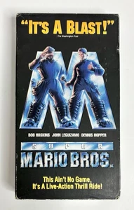 Super Mario Bros Movie VHS 1993 Live Action Nintendo Bob Hoskins Tested Rare - Foto 1 di 2