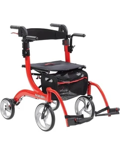 Drive Medical Nitro Duet Doppelfunktions-Transportrollstuhl und Rollator rollbar - Bild 1 von 7