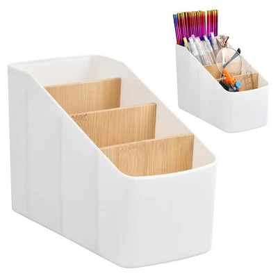 Schreibtisch Organizer, Desktop Aufbewahrungsbox, 4 Fächer Bambus Büro Organi... - Bild 1 von 4