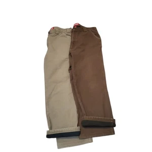 Lot 2 COLEMAN Fleece Lined Pants Men's 38x30 38 X 32 Pants Winter Work Khaki - Picture 1 of 9