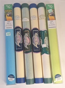 Charles Craft Aida Cloth Cross Stitch Fabric Lot Of 6 15"x18" NIP - Picture 1 of 4