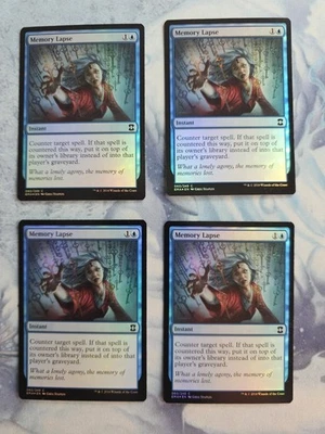 Memory Lapse x 4 *FOIL* - Eternal Masters - Magic the Gathering - Light Play - Image 1 of 4