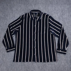 Todd Snyder Shirt Mens 2XL Blue Brown White Velour Stripe Button Up Soft Blend - Picture 1 of 12