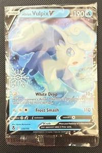 ALOLAN VULPIX V COPO DE NIEVE ESTAMPADO 33/195 PLATA TEMPEST HOLO POKEMON SELLADO - Imagen 1 de 2