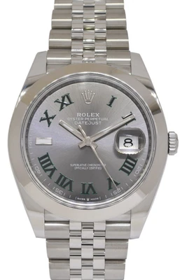 NUEVO Rolex Datejust 41 acero esfera Wimbledon reloj jubileo para hombre B/P '25 126300 Foto 1 de 4
