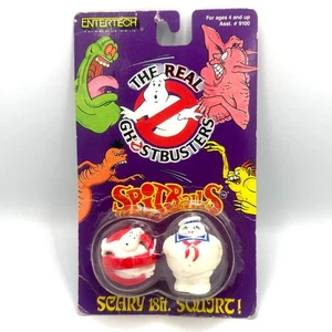 The Real Ghostbusters Spitballs Ghostbuster Logo Stay Puft LJN 1989 Vintage Nuovo con scatola - Foto 1 di 2