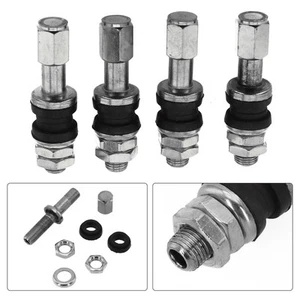 Reliable TR48e Bolt Screw On Valve Stems for Motorcycles Mopeds Set of 4 - Picture 1 of 12