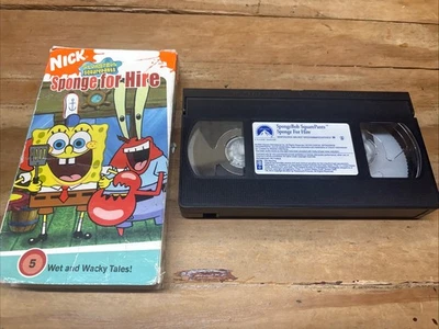 SPONGEBOB SQUAREPANTS : SPONGE FOR HIRE VHS - TESTED & WORKS - 2004 - Image 1 of 4