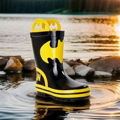 Botas de lluvia DC Batman para niños - negras - talla 13-1 Foto 1 de 4