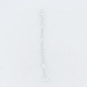 De Beers LINE Diamond Pendant 0.50ct 18K White Gold - Picture 1 of 4