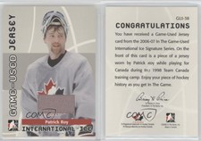 2006 In the Game-Used International Ice Signature Series Jersey Patrick Roy HOF
