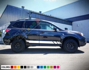 Sticker Decal  for Subaru Forester 2x Stripes Vinyl Side Body Kit 2014 - 2023 - Picture 1 of 4