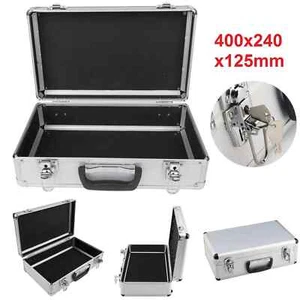 Large Hard Aluminium Flight Case Foam Lockable Tool Camera Gun Storage Carry Box - Picture 1 of 11
