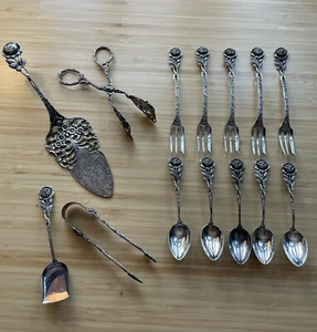 Silver Tea Serving Utensils ( 14 Piece) - Picture 1 of 10