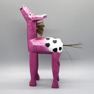 NAVAJO FOLK ART-SMILING PURPLE SPOTTED HORSE by IVETTA YAZZIE - Picture 1 of 5