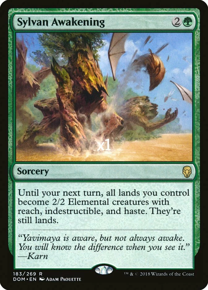 MTG Dominaria DOM Sylvan Awakening MINT - Image 1 of 1