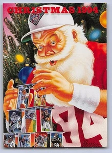Lista de verificación de saludos de temporada 1994 de Santa Claus - Tarjeta de fútbol americano de la NFL - Imagen 1 de 2