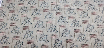 Vintage Fabric * Down Meadow Lane * 100% Cotton 21" x 42" Four Corner Designs - Image 1 of 4