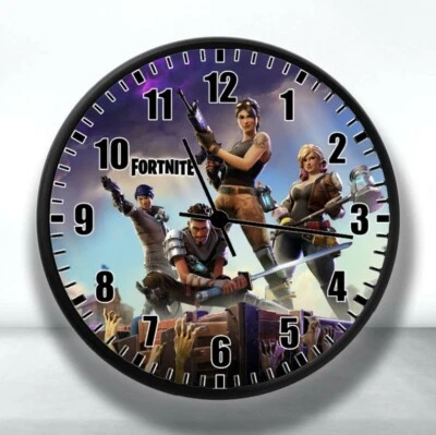 Fornite gamer clock wall decor 9" nice Gift and Room Decor