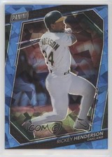 2023 National Convention VIP Gold Pack Blue Sparkle Prizm Rickey Henderson HOF