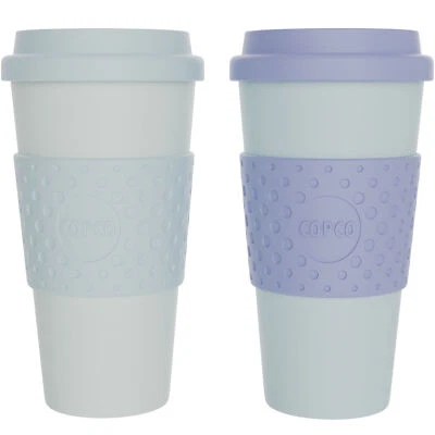Copco Acadia To Go 16 oz. Juego de 2 tazas de viaje - púrpura y verde azulado Foto 1 de 4